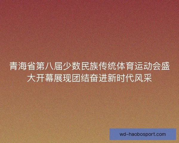 青海省第八届少数民族传统体育运动会盛大开幕展现团结奋进新时代风采